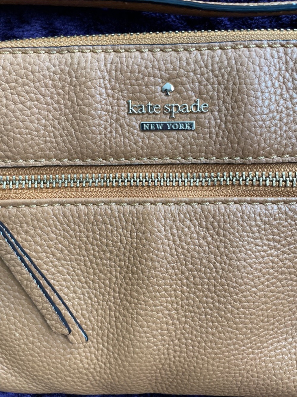 kate spade Tan Pebbled Crossbody Some Rubbing Otherwise Great Condition